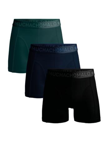 Heren 3-pack shorts effen