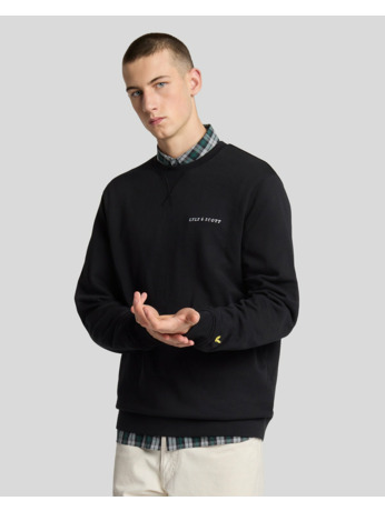 Loopback Embroidered Crew Neck Sweatshirt