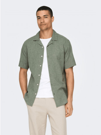 Slim Fit Resort Kraag Korte Mouwen (K/M) Heren