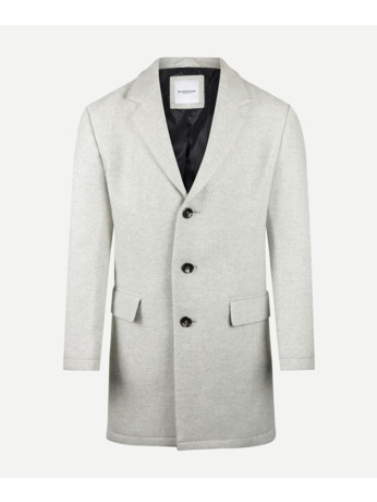 Herringbone Wool Coat Heren