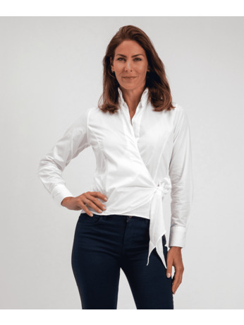 Julia Solid Wrap Shirt