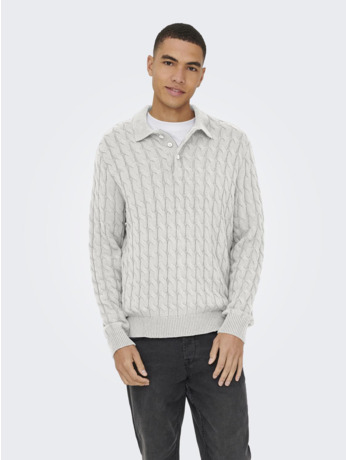 Polo met lange mouwen met relaxte pasvorm Heren