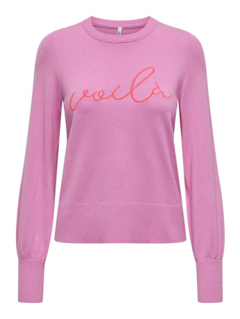 ONLIBI LS EMB O-NECK CC KNT