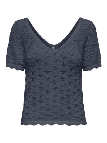 ONLBECCA LIFE SS V-NECK TOP KNT