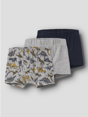 NMMPTIGHTS 3P GRIJS MELANGE DINO INJ Jongens