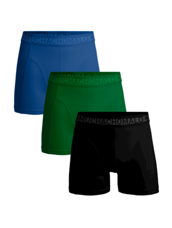 Jongens 3-Pack Boxershort Effen Black/Green/Blue