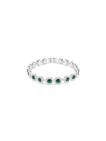 Una Angelic Soft Bracelet Rhodium shiny Emerald Crystal