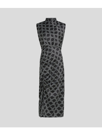 MONOGRAM PRINT FEMININE DRESS