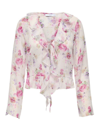 Regular Fit V-Neck Long Sleeves (L/S) Stijlvolle lange mouwen V-hals met ruches voor speciale gelegenheden