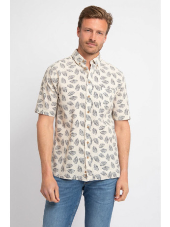 Suitable Short Sleeve Overhemd Linnen Sheng Blauw