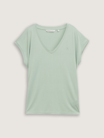 Los T-shirt met V-hals