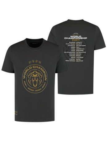 World Champion 2024 T-shirt - Charcoal - Max Verstappen