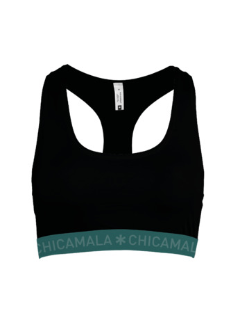 Meisjes racer back 1-pack Effen Black