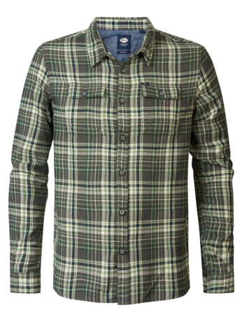 Men Shirt Long Sleeve Check