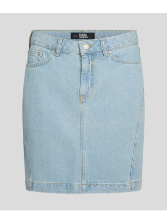 BLOCK LOGO DENIM SKIRT
