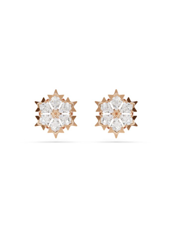 Magic Pierced Earrings Stud MFO Rose Gold shiny White