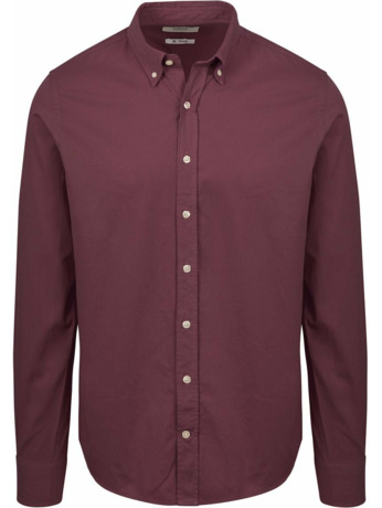 King Essentials The Tommy Overhemd Bordeaux
