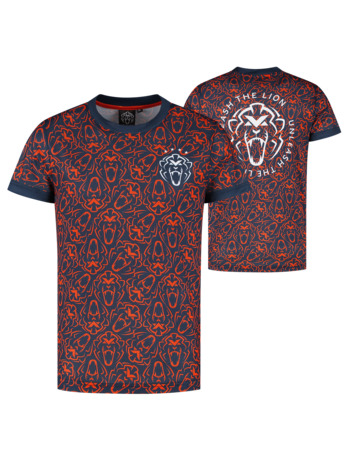 Orange Lion Sportshirt - Navy - Unleash The Lion