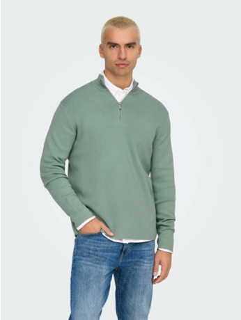 ONSCOOPER HALF ZIP HIGH NECK KNIT N
