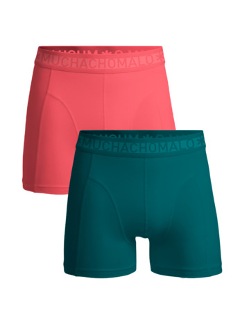 Heren 2-Pack Boxershorts Effen Green/Pink