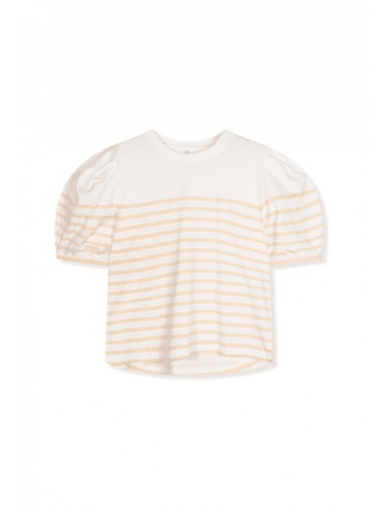 balloon sleeve tee stripes
