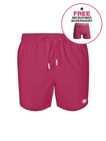 Heren Zwembroek Effen Pinkish Red