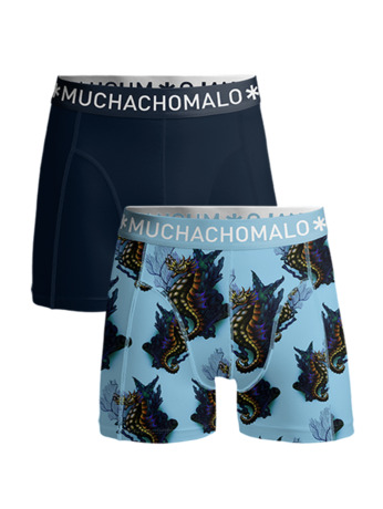 Heren 2-Pack Boxershorts Effen Print/Blue