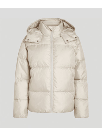 SIGNATURE JACQUARD HOOD PUFFER