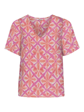 ONLALMA LIFE VIS S/S V-NECK TOP AOP