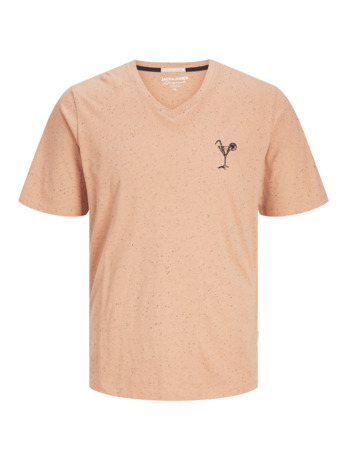 JORPALM EMB TEE SS V-NECK DUT