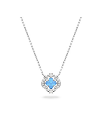 Una Sparkling Dc Necklace Rhodium shiny Arctic Blue White