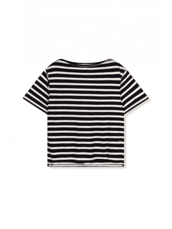 10DAYS Dames korte mouw gestreept t-shirt 100% katoen