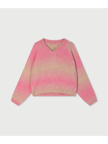 10DAYS Dames V-hals trui gradient alpaca knit