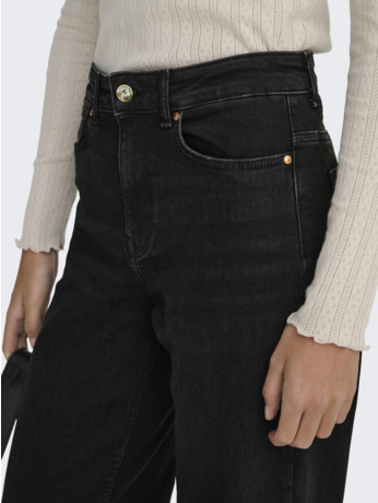Wide Leg Fit Jeans met hoge taille en brede pasvorm en achterzakken