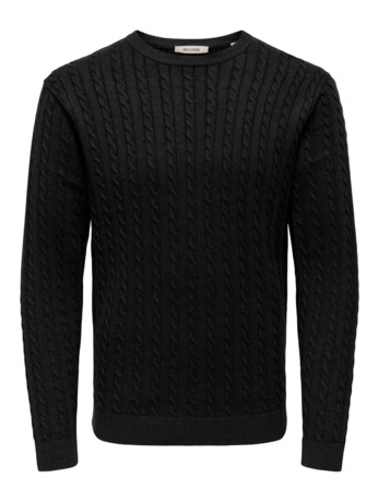 ONSLOUI REG 12 CABEL CREW KNIT NOOS