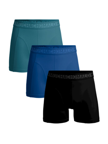 Heren 3-Pack Boxershorts Effen Black/Blue/Green