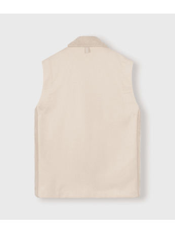 hairy sleeveless blazer