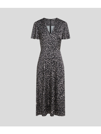 MEMPHIS AOP SATIN MIDI DRESS