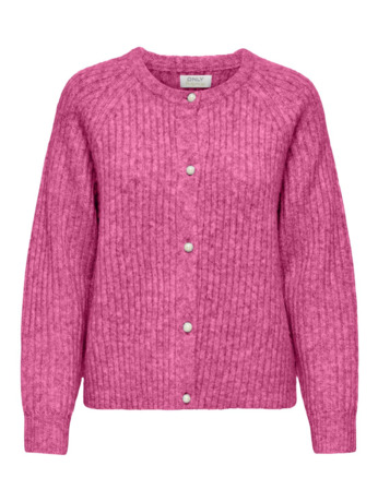 Regular Fit Crew Neck Long Sleeves (L/S) Gebreid vest met knoopsluiting, normale pasvorm voor herfst/winter