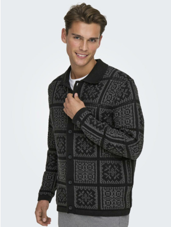 Relaxed Fit Split Hals Lange Mouwen (L/M) Heren