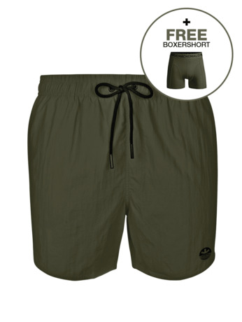 Jongens Zwembroek Effen ARMY GREEN