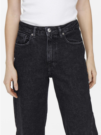 Wide Leg Fit Jeans met wijde pasvorm en hoge taille en achterzakken