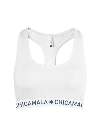Meisjes 1-pack racer back effen White