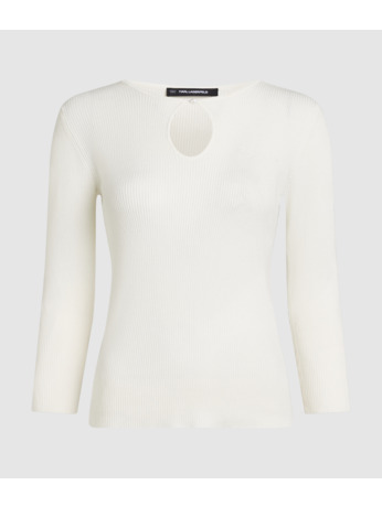 KEYHOLE DETAIL KNIT TOP