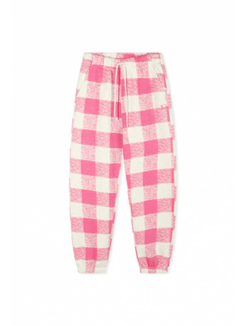 10DAYS Dames jogger broek foam check katoen mix