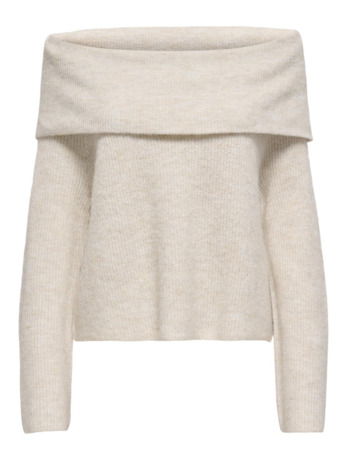 Loose Fit High Neck Long Sleeves (L/S) Gebreide trui met lange mouwen en losse pasvorm