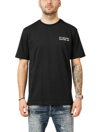 MY BRAND UPSIDE DOWN CHEST BLACK T-SHIRT