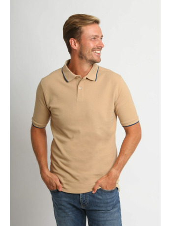 Suitable Respect Polo Tip Ferry Beige
