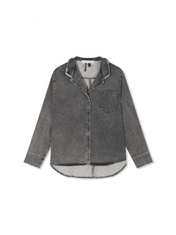 10DAYS Dames denim blouse shirt jog katoen mix