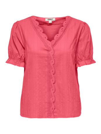 ONLERIKA SS V-NECK TOP WVN CS